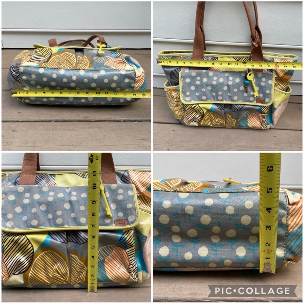 Fossil Keyper Canvas Coated Large Tote Diaper Bag - image 8